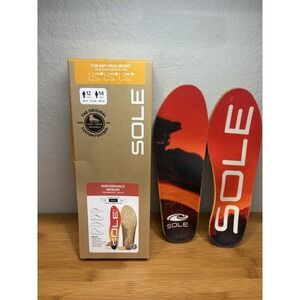 New With Open Box SOLE Performance Medium Insoles Sz 12 Men | Sz 14 Women